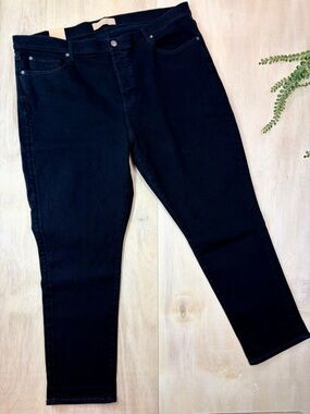 7 For All Mankind Josefina Slim Boyfriend Jeans Black Size 34 plus size jeans